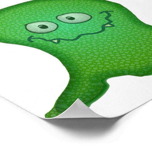 Groene monster afdrukken poster (Hoek)