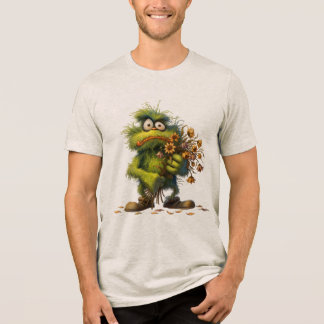 Groene Monster Bloem Tri-Blend Shirt