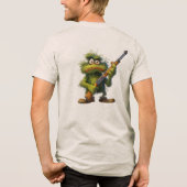 Groene Monster Bloem Tri-Blend Shirt (Achterkant)