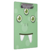 Groene Monster Face Clip Board Klembord (Rechts)