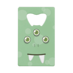 Groene Monster Face Creditcard Bottle Open Creditkaart Flessenopener
