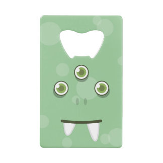 Groene Monster Face Creditcard Bottle Open Creditkaart Flessenopener