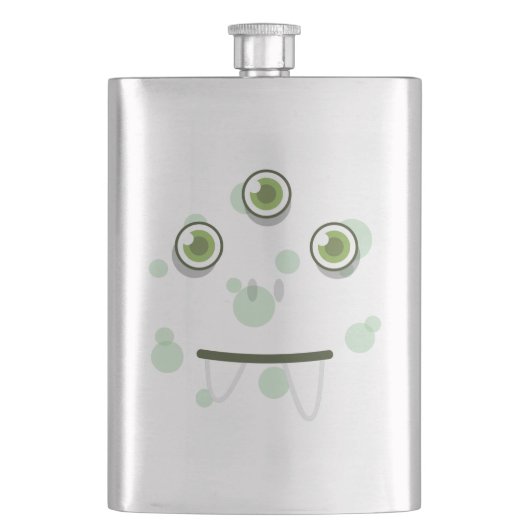 Groene monster Face Flask Flacon (Voorkant)