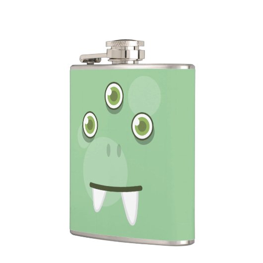Groene monster Face Flask Heupfles (Links)
