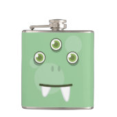 Groene monster Face Flask Heupfles (Voorkant)