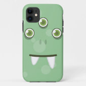 Groene Monster Face iPhone Case (Achterkant)