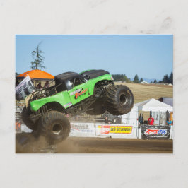 Groene monster in actie briefkaart