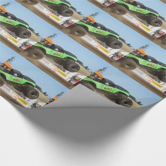 Groene monster in actie cadeaupapier (Hoek)