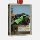 Groene monster in actie metalen ornament (Rechts)