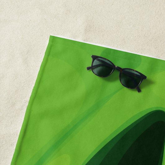 Groene Monster met Big Teeth Strandlaken (In situ)