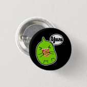 Groene monster met koekjesButton Ronde Button 3,2 Cm (Voorkant /achterkant)