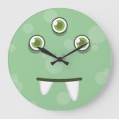 Groene monster met wandklok (Voorkant)