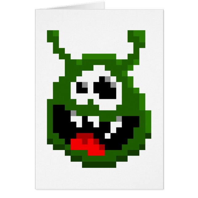 Groene monster - Pixel Art (Voorkant)