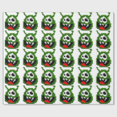 Groene monster - Pixel Art Cadeaupapier (Vlak)