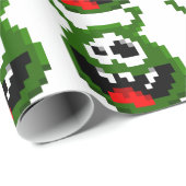 Groene monster - Pixel Art Cadeaupapier (Rol Hoek)