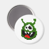 Groene monster - Pixel Art Magneet (Voorkant / Achterkant)