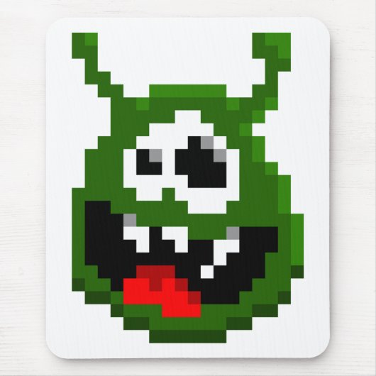 Groene monster - Pixel Art Muismat (Voorkant)