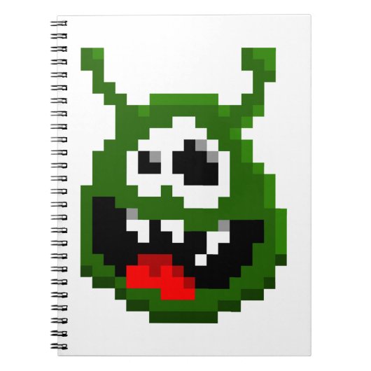 Groene monster - Pixel Art Notitieboek (Voorkant)