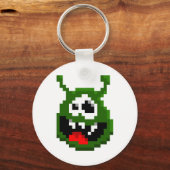 Groene monster - Pixel Art Sleutelhanger (Voorkant)