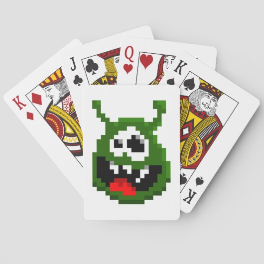 Groene monster - Pixel Art Speelkaarten (Achterkant)