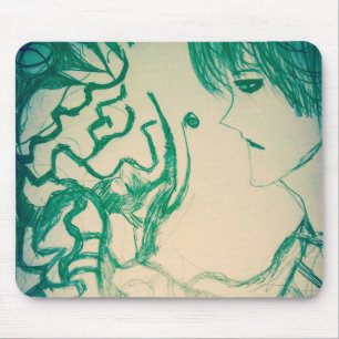 groene Monster proberen kitsune te overtuigen Muismat