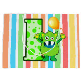 Groene Monster Stripe Large Cadeautasje (Voorkant)