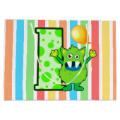 Groene Monster Stripe Large Cadeautasje (Achterkant)