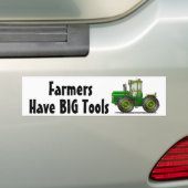 "Groene Monster Tractor, heb BIG T... Bumper Stick Bumpersticker (Op auto)