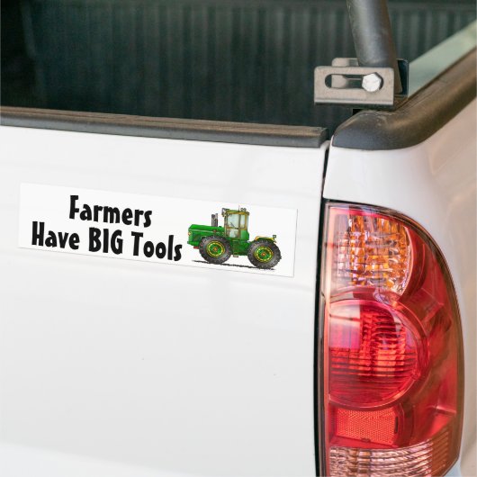 "Groene Monster Tractor, heb BIG T... Bumper Stick Bumpersticker (Op Truck)
