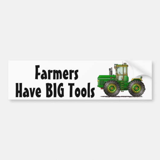 "Groene Monster Tractor, heb BIG T... Bumper Stick Bumpersticker (Voorkant)