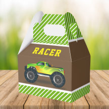 Groene Monster Truck Kinderverjaardagsfeestje