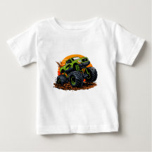 Groene Monster Truck Off-Road Racen Illustratie