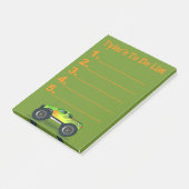 Groene Monster Truck Takenlijst Post It Notes (Schuin)