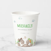 Groene Monster Trucks Jam Verjaardag Papieren Bekers (Voorkant)