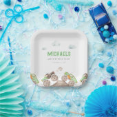 Groene Monster Trucks Jam Verjaardag Papieren Bordje (Feest)