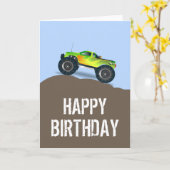 Groene monster van Birthday Spare Tires Birthday Kaart (Gele Bloem)