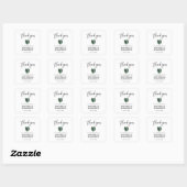 Groene Monstera Blad Bruiloft Vierkante Sticker (Vel)