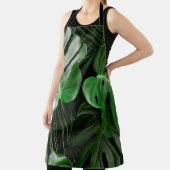 Groene monstera-bladeren en palmbladeren schort (Insitu)