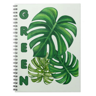 Groene Monstera Bladeren Notitieboek