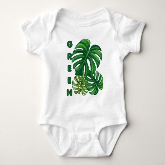 Groene Monstera Bladeren Romper (Voorkant)