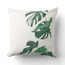  Groene Monstera Deliciosa Bladeren Worp Kussen 