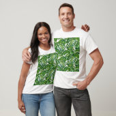 Groene Monstera laat tropisch naadloos achter T-shirt (Unisex)