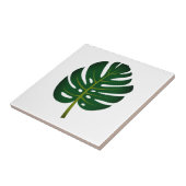Groene Monstera palmblad aangepaste keramische teg Tegeltje (Zijkant)