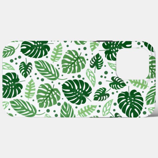 Groene Monstera Pattern Case-Mate iPhone Case (Achterkant (horizontaal))