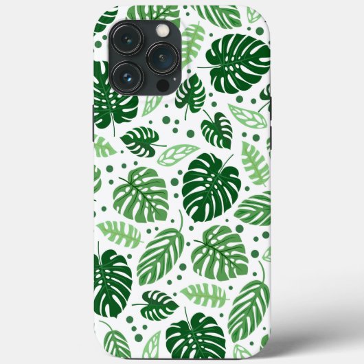 Groene Monstera Pattern Case-Mate iPhone Case (Achterkant)