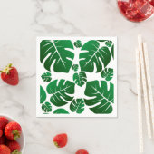 Groene Monstera Plant lekt Servet (Insitu)