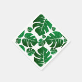 Groene Monstera Plant lekt Servet (Hoek)