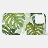Groene Monstera Tropische Waterverf Case-Mate iPhone Case (Achterkant (horizontaal))