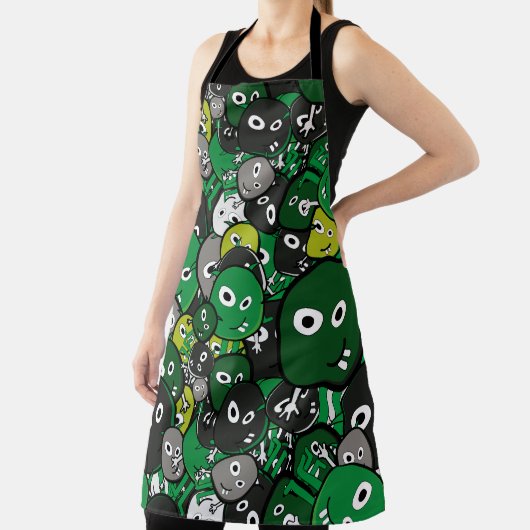 Groene monsters schort (Insitu)
