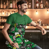 Groene monsters schort